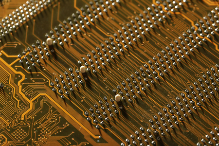 Computer motherboard, close upの写真素材