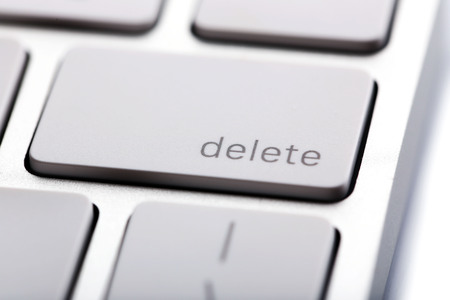 White keys of computer keyboard, closeupの写真素材