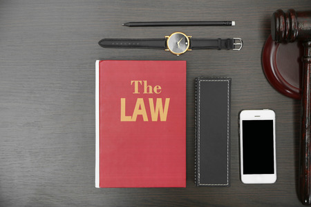 Law accessories, top view. Flat lay conceptの写真素材