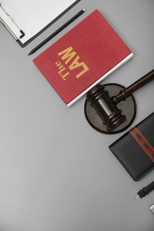 Law accessories, top view. Flat lay conceptの写真素材