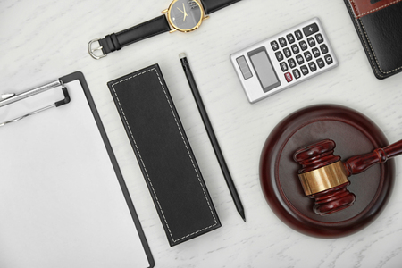 Law accessories, top view. Flat lay conceptの写真素材