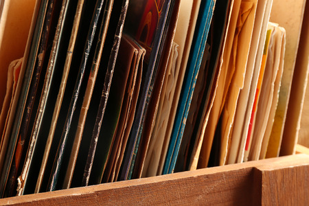 Box with vinyl records