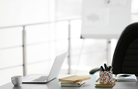 Modern stylish office work placeの写真素材