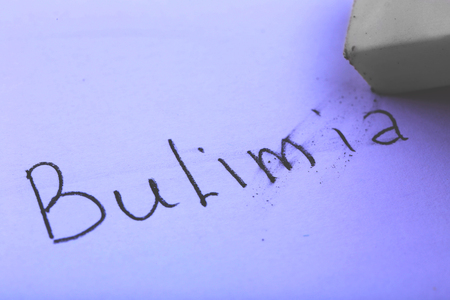 Eraser deleting the word Bulimiaの写真素材