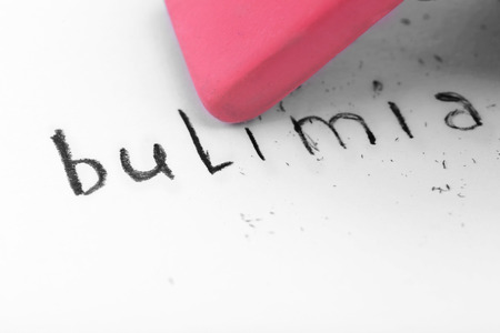 Eraser deleting the word Bulimiaの写真素材