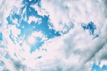 Cloudy blue sky