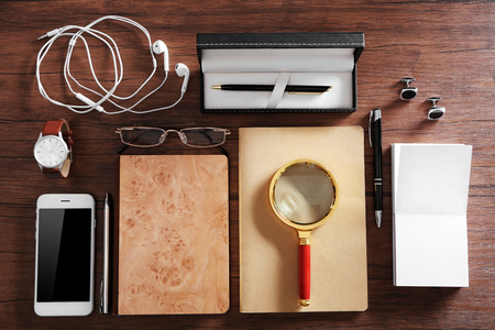 Businessman set. Flat layの写真素材