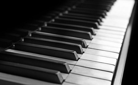 Piano keys closeupの写真素材