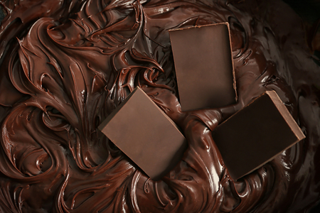 Melted chocolate backgroundの写真素材