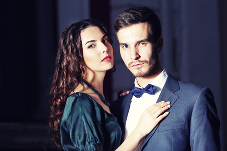 Elegant couple, outdoorの写真素材