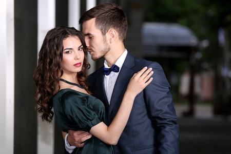 Elegant couple, outdoorの写真素材