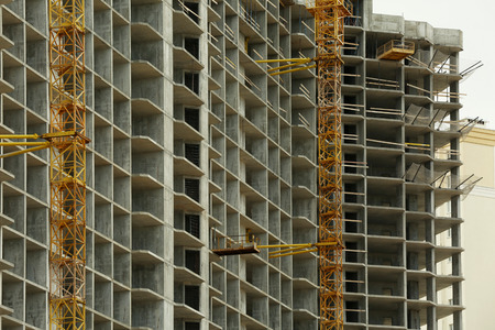 Crane and building construction