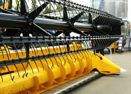 Heavy equipment on agricultural exhibition