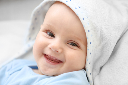 Portrait of adorable babyの写真素材