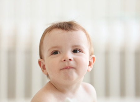 Portrait of cute baby, closeup