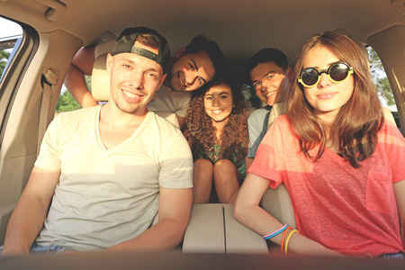 Friends in a car