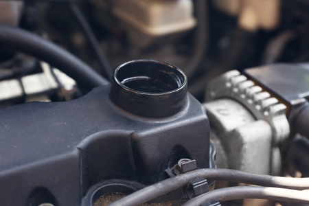 Car gasoline engine, close up