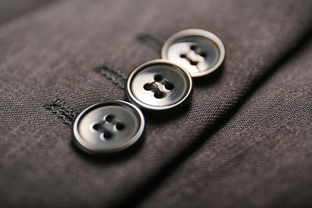 Buttons on clothes, close up