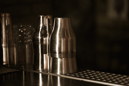 Barman equipment on counterの写真素材