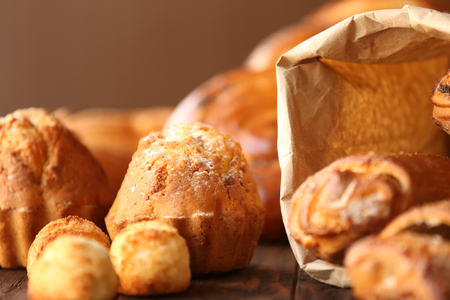 Fresh bakery products, closeupの写真素材