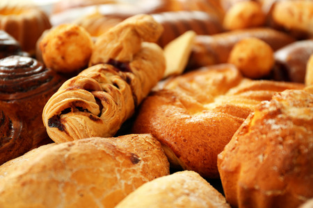 Fresh bakery products, closeupの写真素材