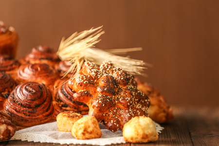 Fresh bakery products, closeupの写真素材