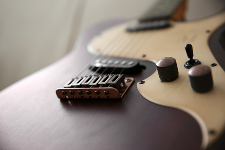 Closeup of electric guitarの写真素材