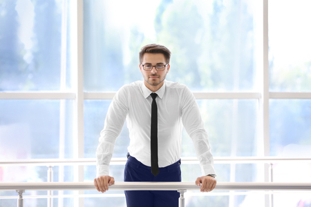 Handsome young lawyer  at office buildingの写真素材