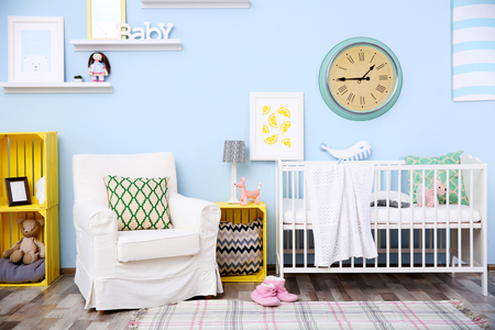 Interior of modern baby roomの写真素材