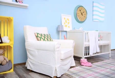Interior of modern baby roomの写真素材