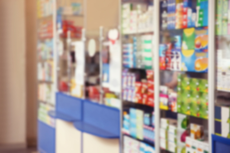 Blurred pharmacy drugstore backgroundの写真素材