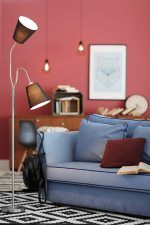 New sofa in modern room interior. Minimalism conceptの写真素材