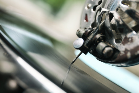 Old gramophone close up