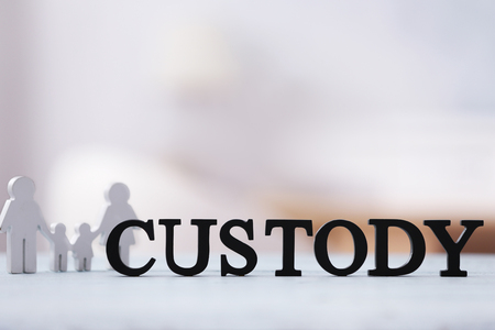 Word CUSTODY on blurred backgroundの写真素材