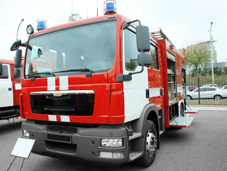 Special fire-fighting vehicle outdoors
