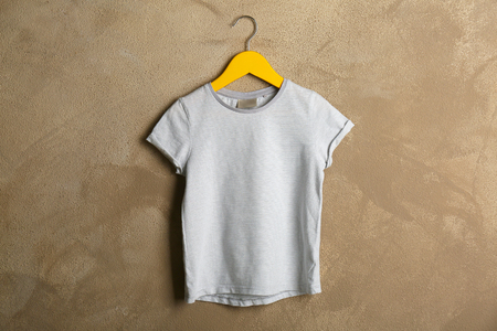 Blank color t-shirt on grunge backgroundの写真素材