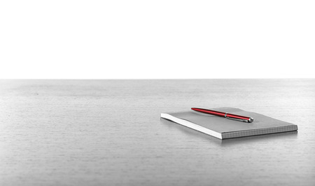 Notebook on wooden desk