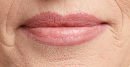 Senior woman face, closeup