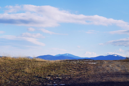 View of beautiful landscape with mountains