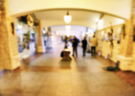 Blurred background of shopping centreの写真素材