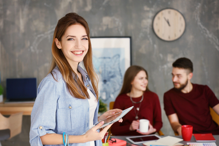 Young creative designer working at officeの写真素材