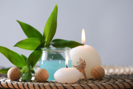 Spa composition on color backgroundの写真素材