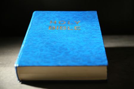 Holy Bible on dark backgroundの写真素材