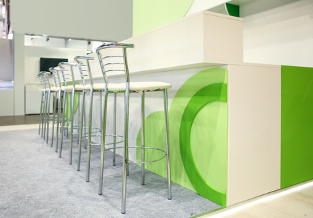 White chairs in a rowの写真素材
