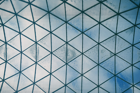 Large roof in shopping mallの写真素材