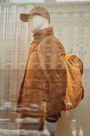 Mannequin in shop windowの写真素材
