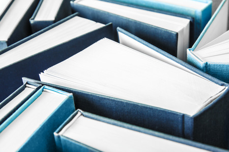 New books, closeupの写真素材