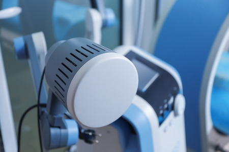 Special medical equipment in modern clinic, closeup