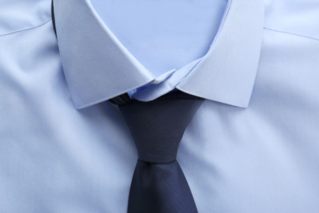 New man shirt with tie, closeup