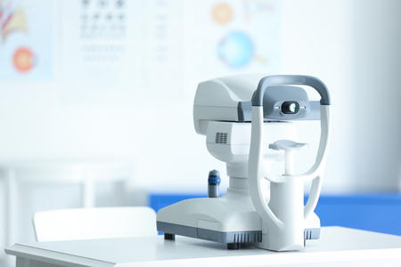 Fundus camera in medical officeの写真素材